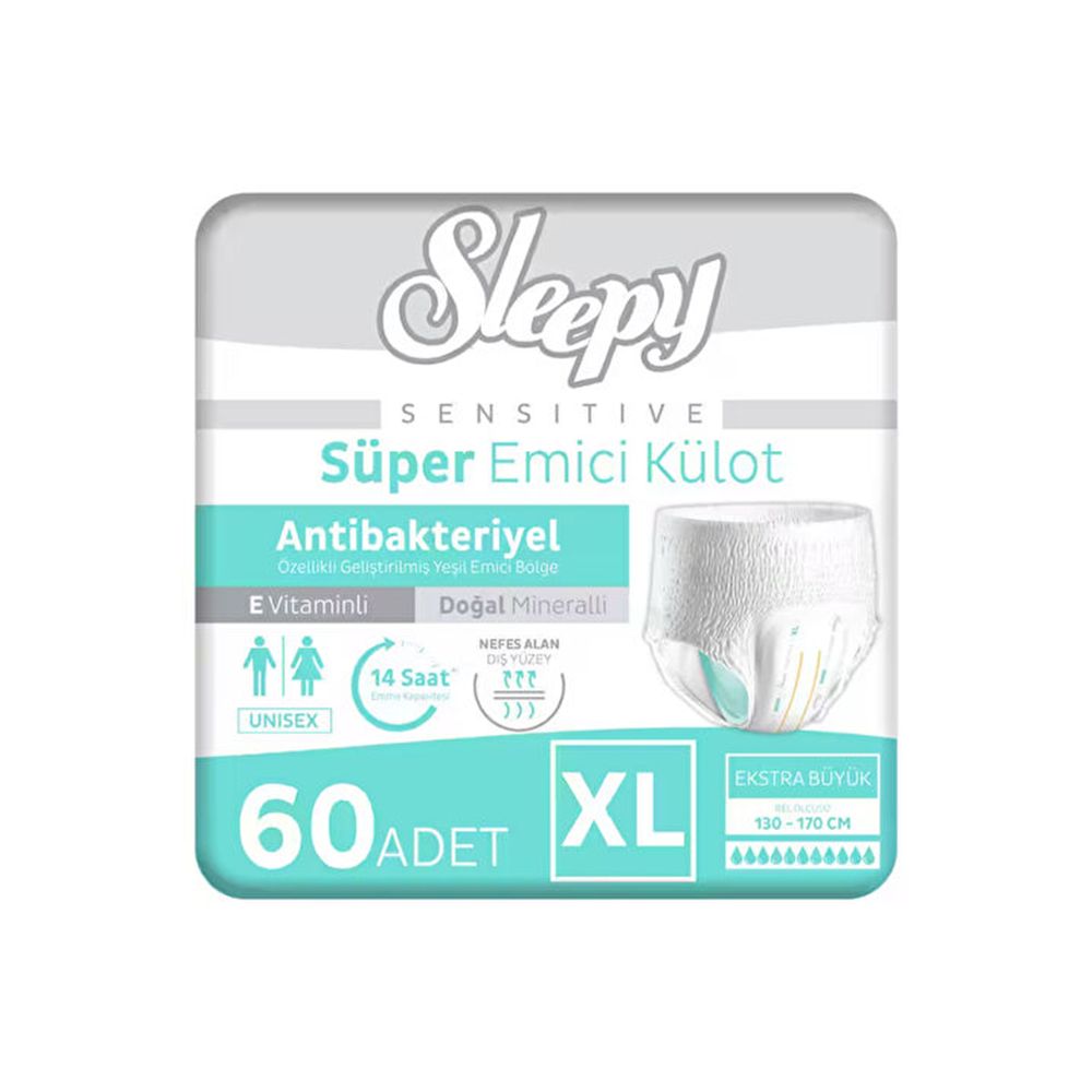Sleepy Sensitive Antibakteriyel Emici Külot Xlarge 30 Lu