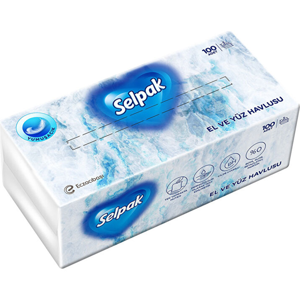 SELPAK EL YÜZ HAVLUSU 100 LÜ POŞET
