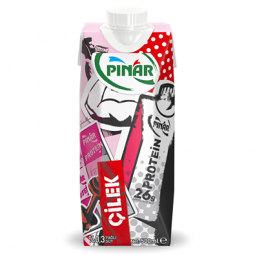 PINAR SÜT PROTEİN ÇİLEKİ 500 ML
