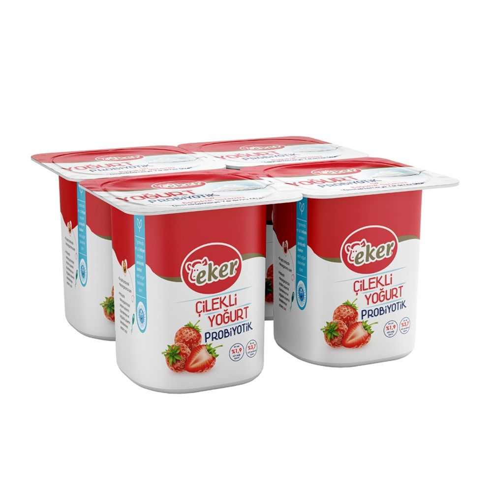 EKER PROBİYOTİK YOĞURT ÇİLEKLİ 100 GR ( TEKLİ OLARAK SATILIR )