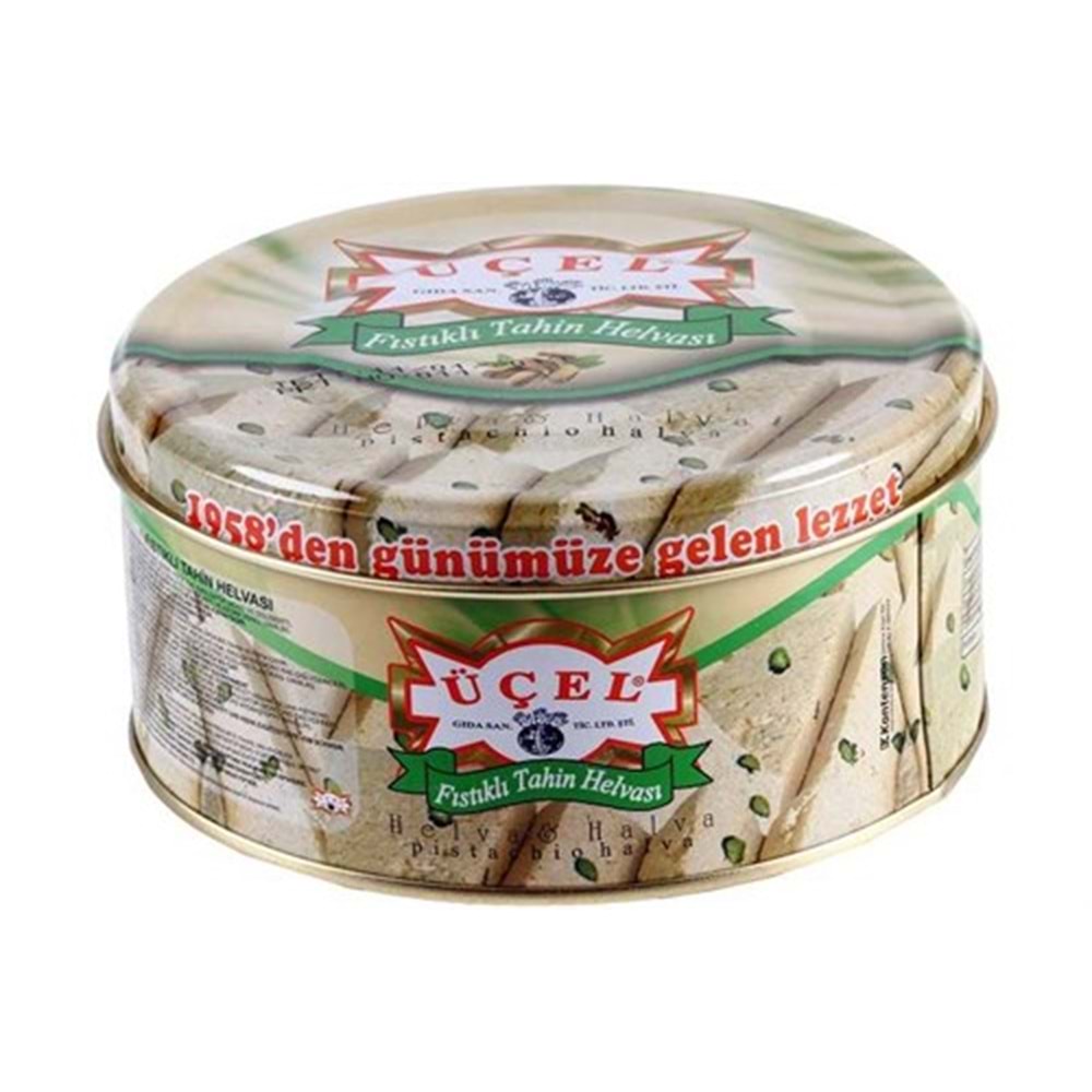 ÜÇEL HELVA FISTIKLI 830 GR TENEKE