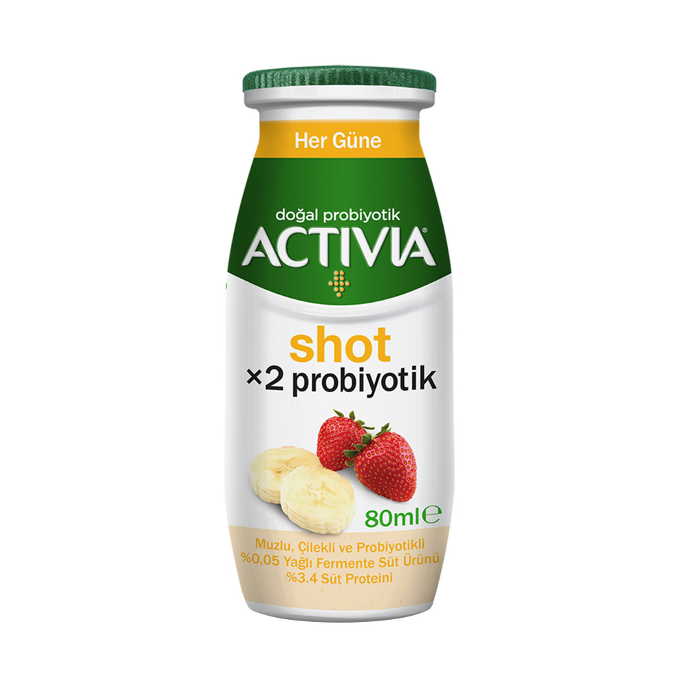 DANONE ACTİVİA SHOT MUZ ÇİLEK 80 GR