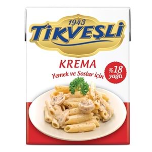 TİKVEŞLİ KREMA 200 ML YEMEKLER İÇİN % 18 YAĞLI