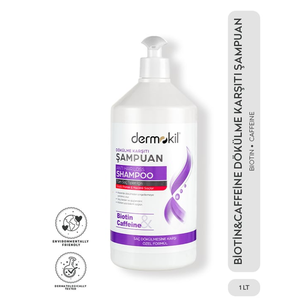 Dermokil Biotin&Caffeine Dökülme Karşıtı Şampuan 1L YENİ