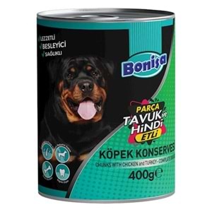 BONİSA KÖPEK KONSERVE TAVUK HİNDİ 400 GR