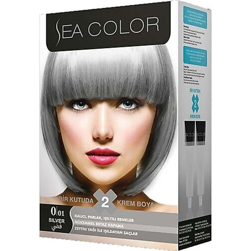 SEA COLOR SET BOYA 0.01 FÜME GRİ SİLVER SAÇ BOYASI