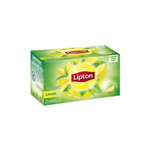 Lipton Limonlu Berrak Bardak Süzen Yeşil Çay 20'Li